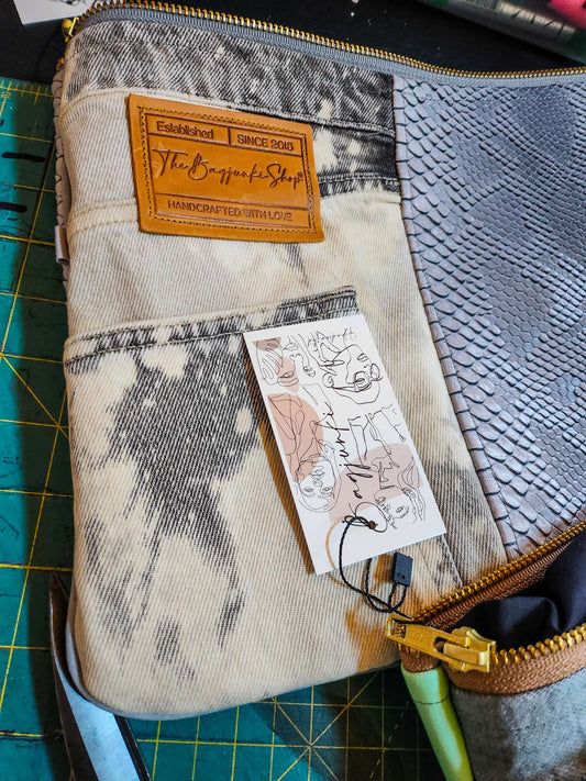 Monochromatic Denim Clutch image 1