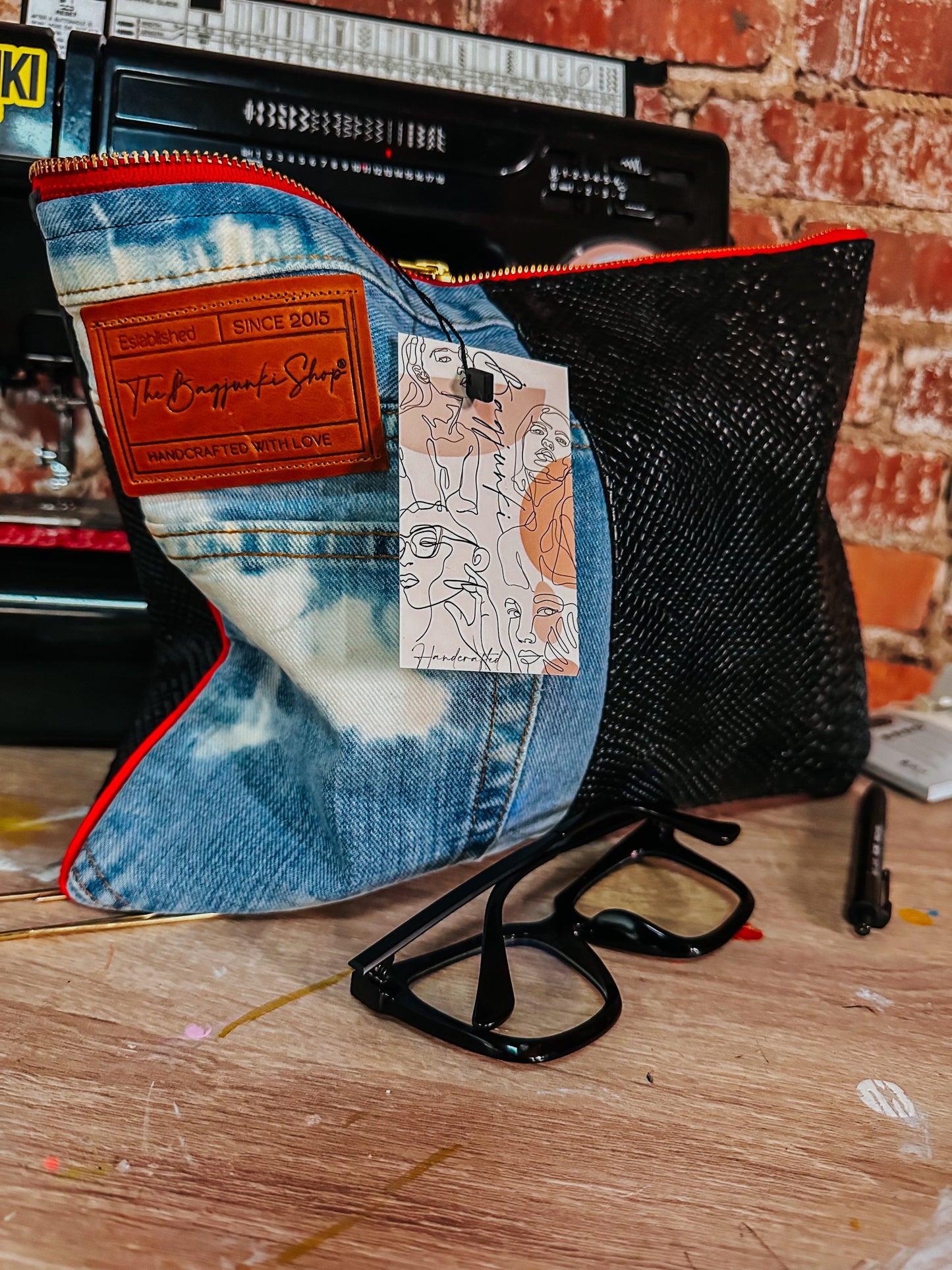 Chris Black Denim Clutch image 3