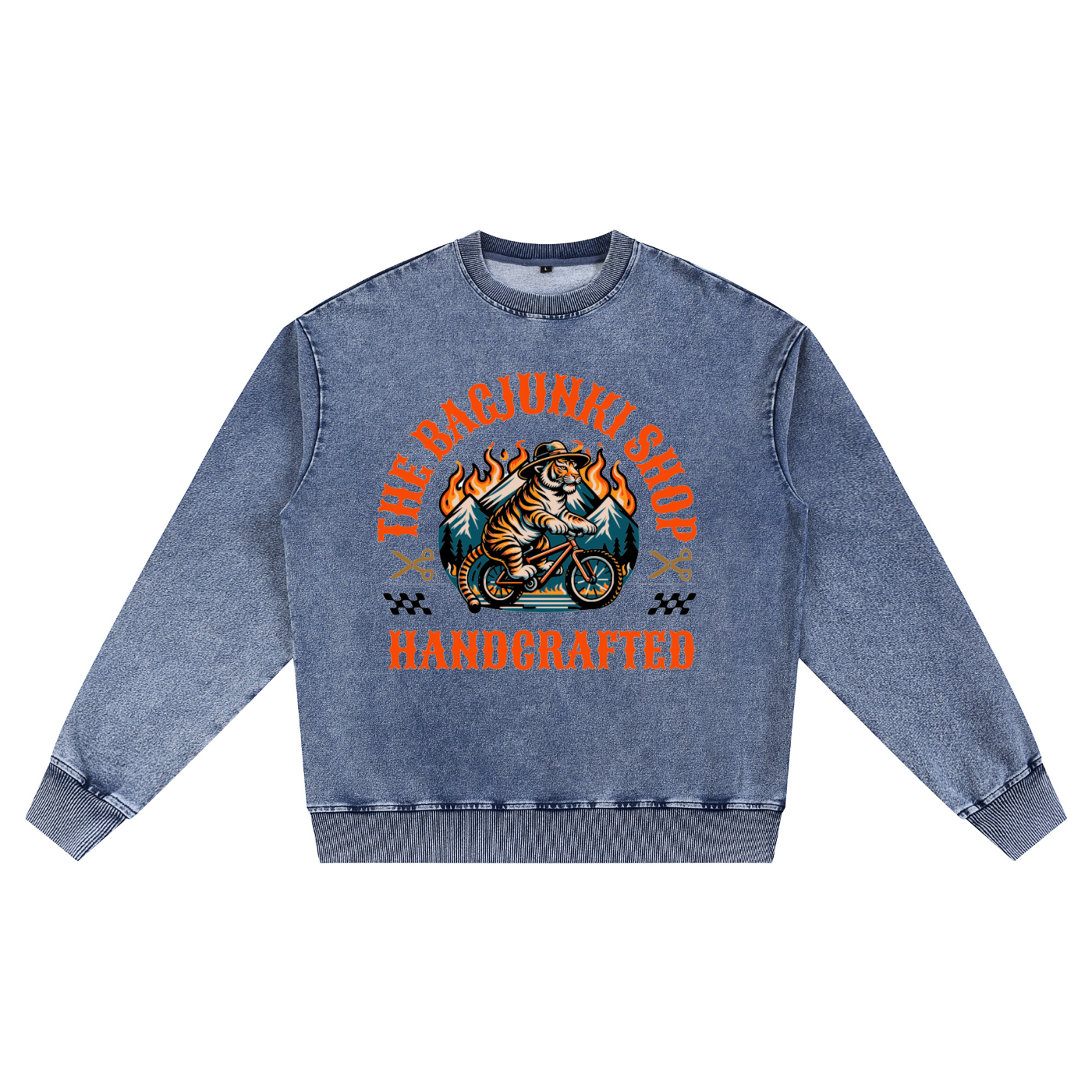 Signature Snow Wash Oversized Crewneck Sweatshirt