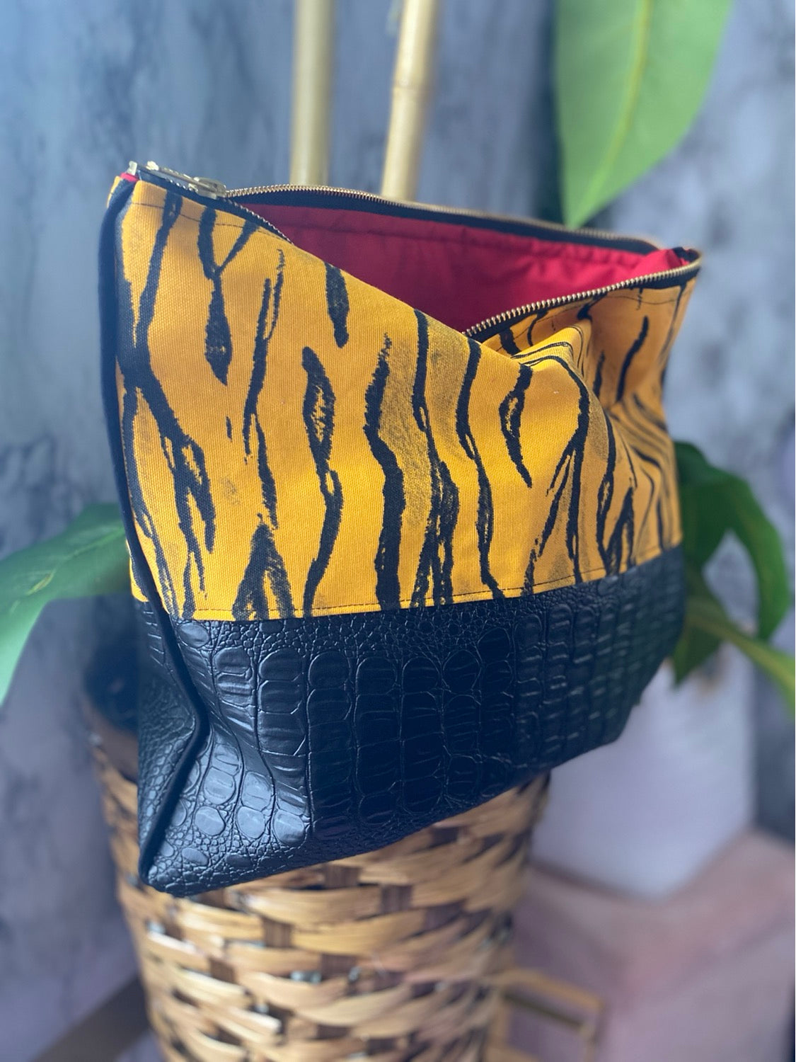 Tiger Snakeskin Clutch  image 1