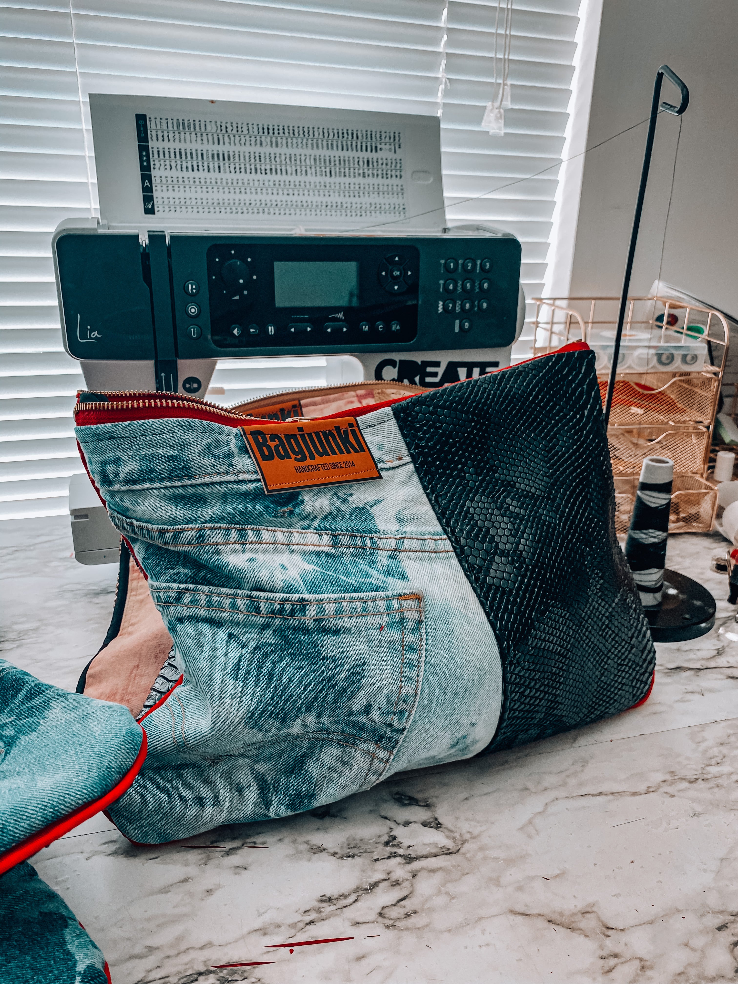 Chris Black Denim Clutch image 4