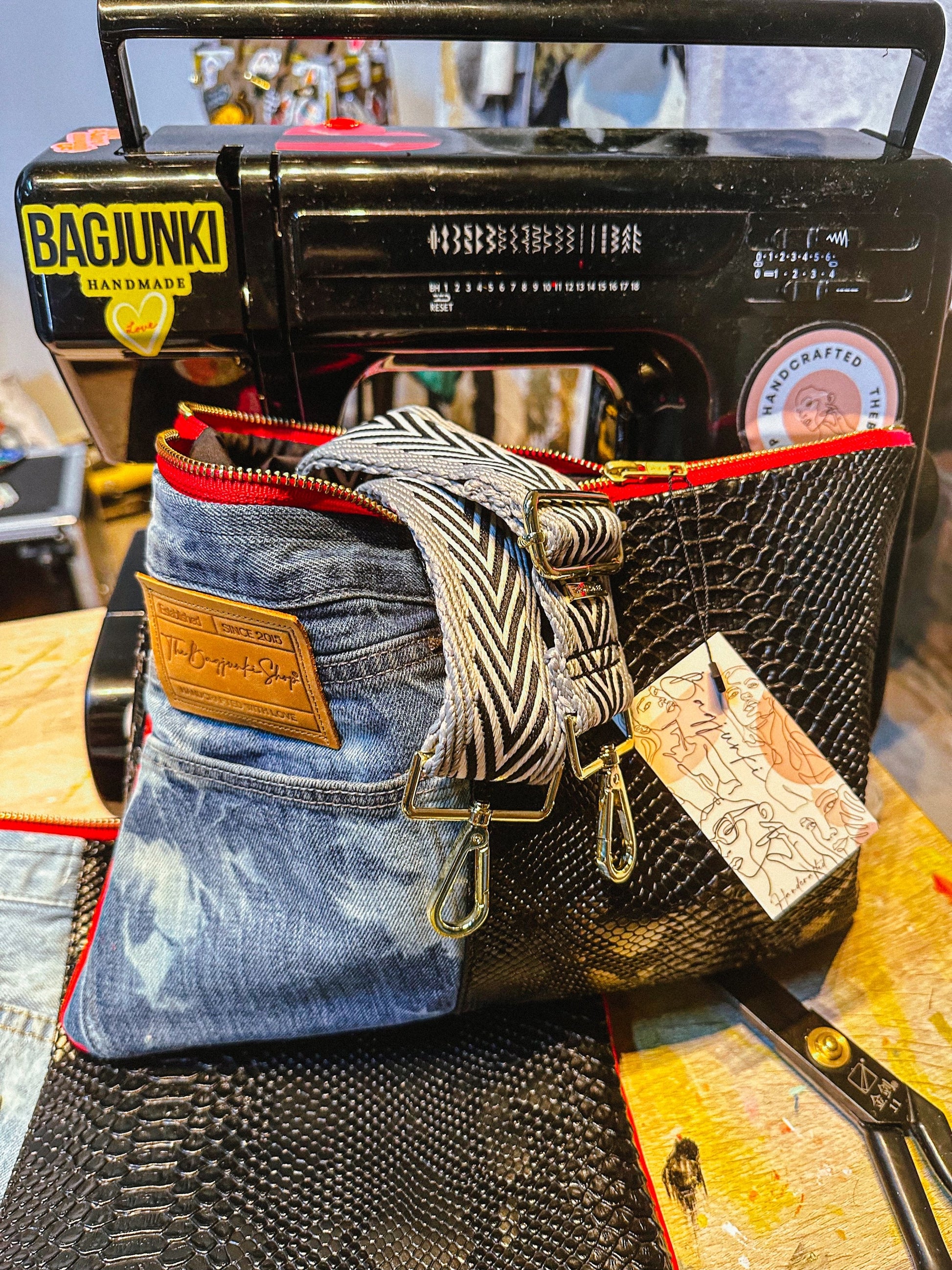 Chris Black Denim Clutch image 2
