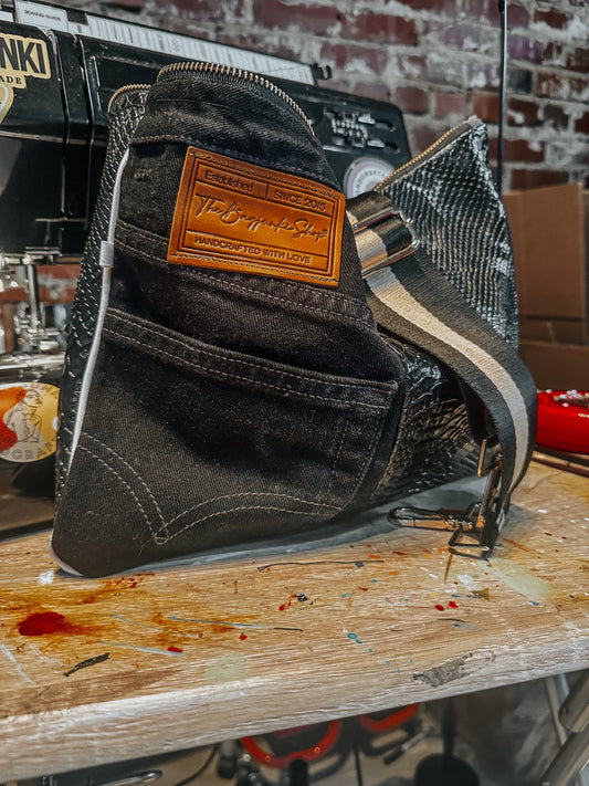 Black Out Denim Clutch image 0