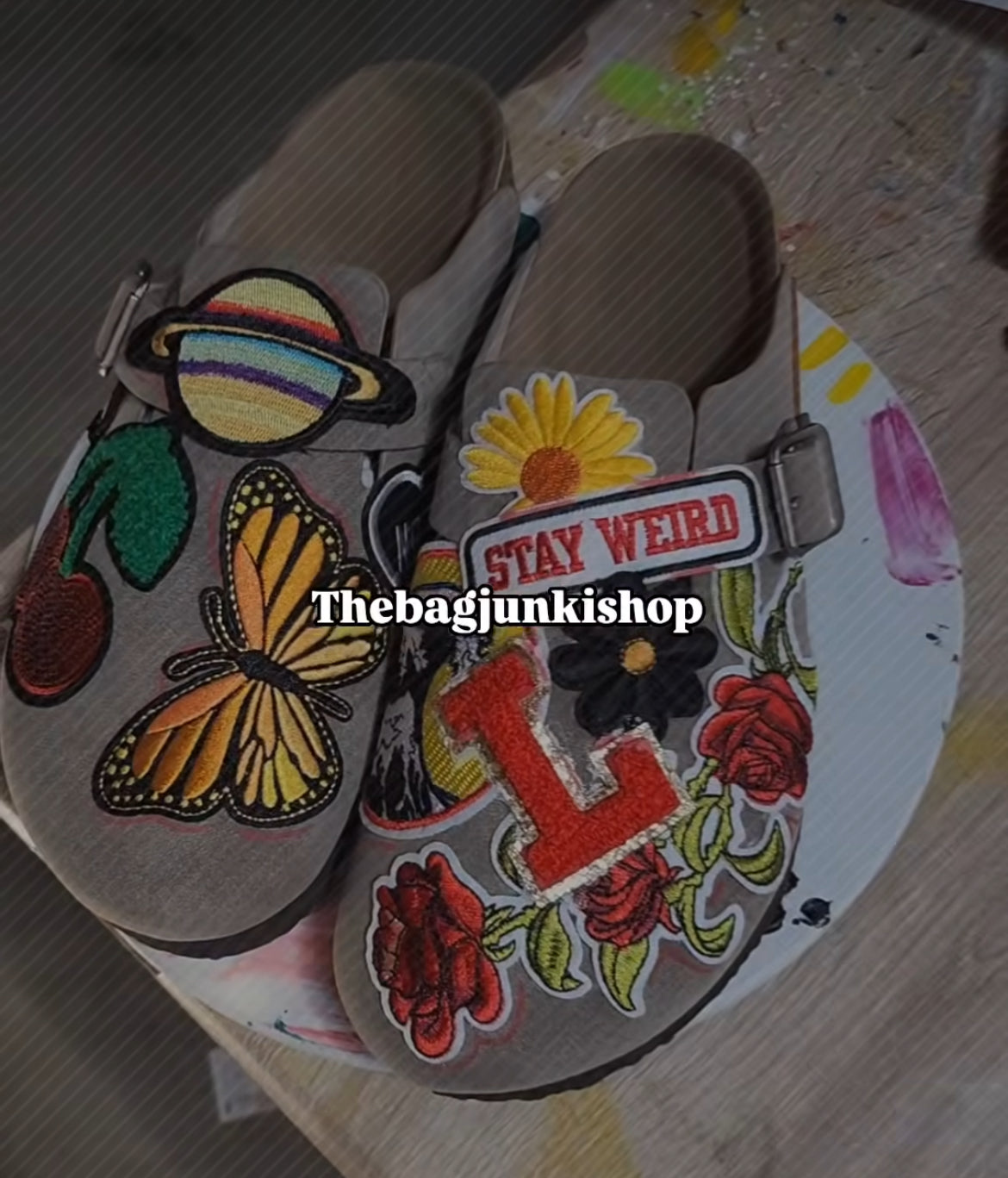 Varsity Patched  Footbed Clogs image 2