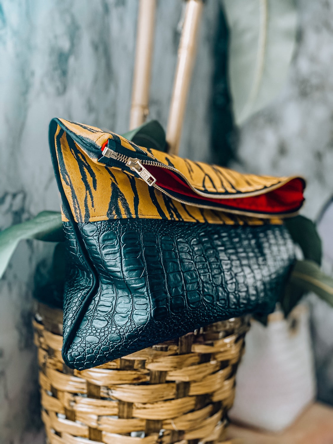Tiger Snakeskin Clutch  image 0