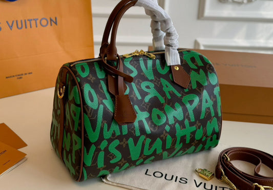 Graffiti Green 30cm Handbag image 0
