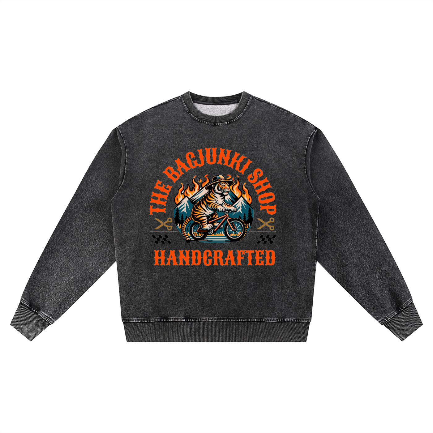 Signature Snow Wash Oversized Crewneck Sweatshirt