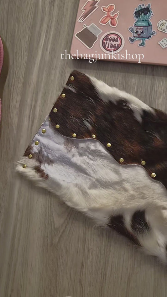 Cowhide Foldover case