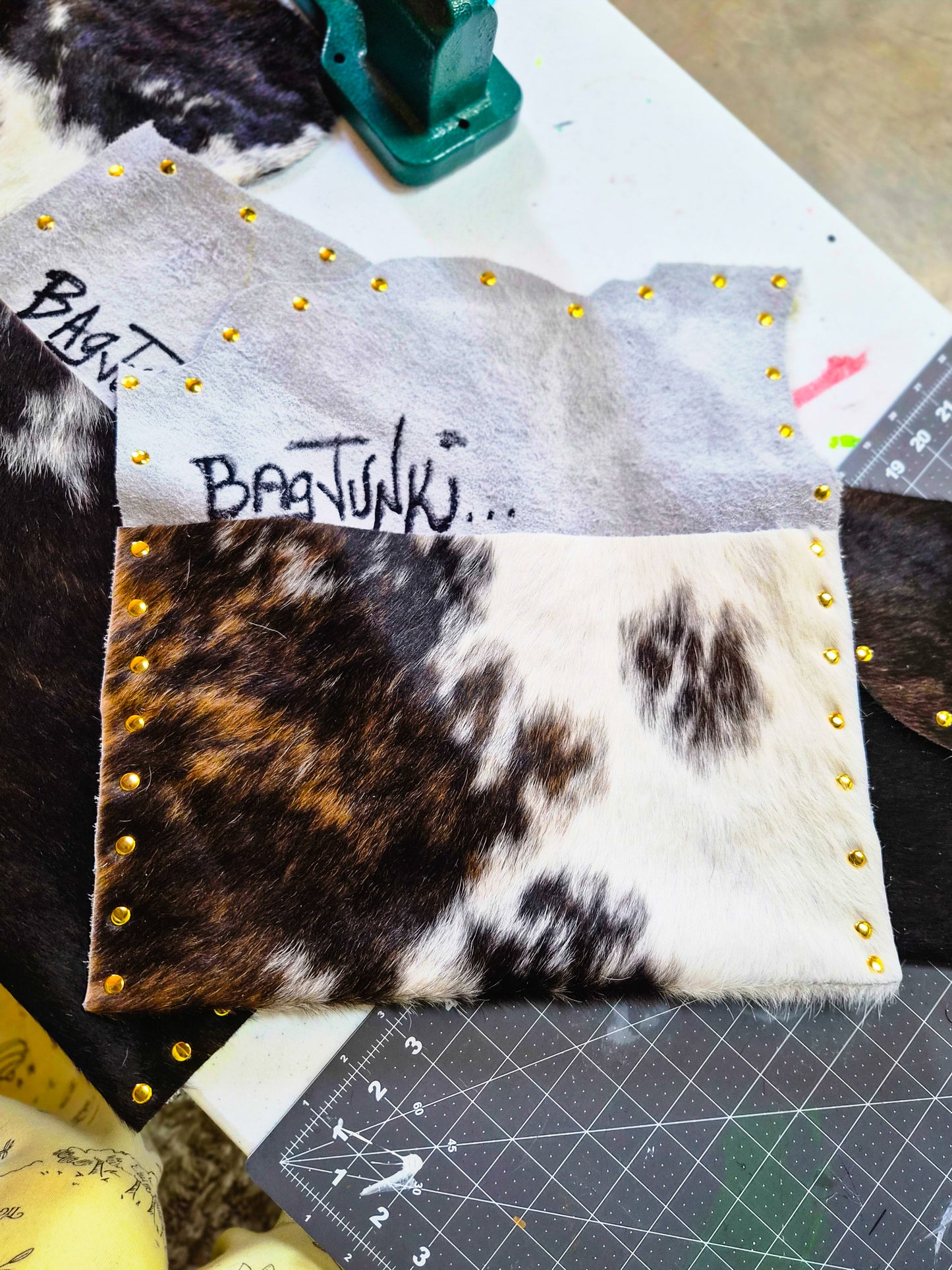 Cowhide Foldover case